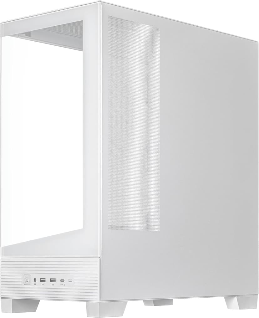 ASUS A31 White ATX Mid-Tower Gaming Case, Dual-Sided Tempered Glass, Frameless Design, BTF Hidden Connectors, 360 AIO Support, 8° Angled Base, ARGB Ready, Optimized Airflow, Seamless Cable Management