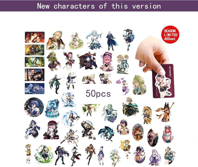 Genshin Impact Stickers 100pcs and 12pcs of Latest Sumeru Characters Waterproof for Laptop Bottle Skins and Decals Surprise Gift for Fans Travelers