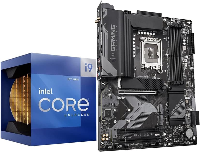 MICRO CENTER CPU Motherboard Intel i9-12900K 16-Cores LGA 1700 Gaming PC Desktop Processor up to 5.2 GHz with GIGABYTE Z790 Gaming Plus AX DDR5 Motherboard