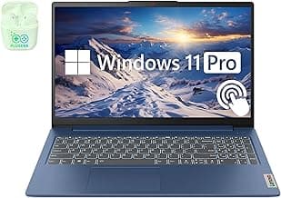 Lenovo 15.6" FHD Touchscreen IdeaPad Business Laptop Computer, 16GB RAM 1TB SSD, AMD Ryzen 7, Windows 11 Pro Laptop with Microsoft Office Lifetime Suite, Backlit Keyboard, PLUSERA Earphones, Blue