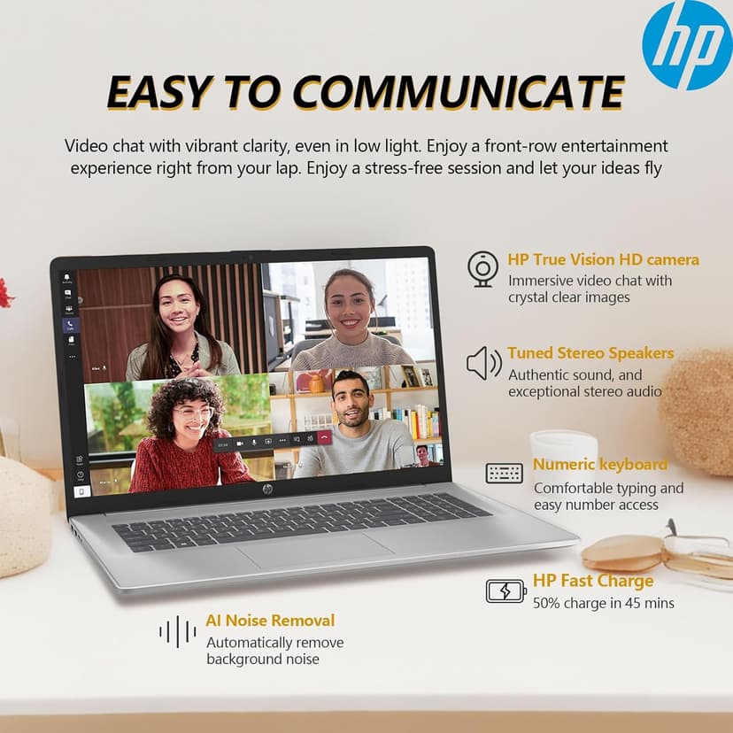 HP 2025 17.3 Touch Screen Laptop PC, 17 Inch Laptop Touchscreen, AMD Ryzen 5(6-Cores), 64GB RAM 2.5TB Storage (2TB SSD+512GB Docking Set), Windows 11 Pro Lifetime Office, 10-Key Number Pad
