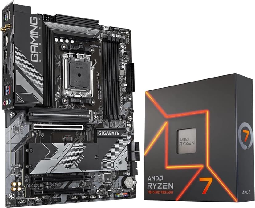 INLAND AMD Ryzen 7 7700X 8-Core 16-Thread AM5 5.4 GHz Unlocked Desktop Processor Bundle with GIGABYTE B650 AORUS Elite AX AM5 DDR5 ATX Gaming Motherboard