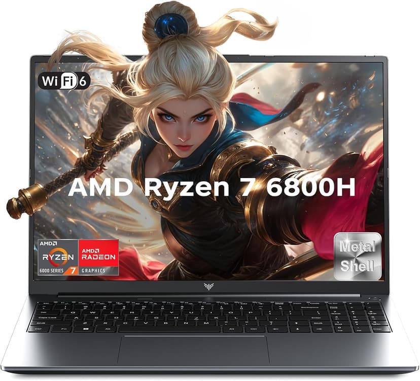 ACEMAGIC 2025 Gaming Laptop, Laptop Computer with AMD Ryzen 7 6800H (8C/16T, Up to 4.7GHz), 16GB DDR5 512GB NVMe SSD Windows 11 Laptop, 16-inch FHD Display, WiFi 6,Backlit KB