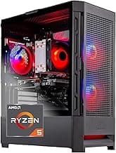 Skytech Blaze4 Mini Gaming PC Desktop, Ryzen 5 5600 3.5 Ghz (4.4GHz Turbo Boost), NVIDIA RTX 4060 8GB GDDR6X, 1TB SSD, 16GB DDR4 RAM 3200, 650W Gold PSU, Wi-Fi, Win 11 Home