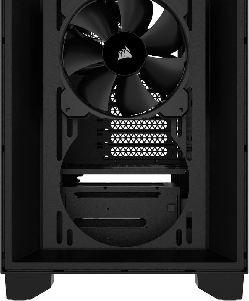 Corsair 3000D AIRFLOW Mid-Tower PC Case – 3-Pin Fans – Four-Slot GPU Support – Fits up to 8x 120mm Fans – High-Airflow Design – Black