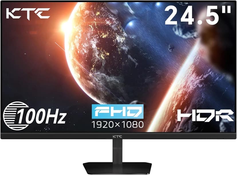 24.5 Inch FHD 100Hz IPS Computer Monitor, 1080P Eye Care PC Gaming Monitor, Adaptive-Sync, Low Blue Light, HDR, VESA Mount with HDMI VGA for Home Office, H25B7