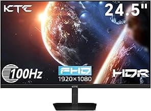 24.5 Inch FHD 100Hz IPS Computer Monitor, 1080P Eye Care PC Gaming Monitor, Adaptive-Sync, Low Blue Light, HDR, VESA Mount with HDMI VGA for Home Office, H25B7