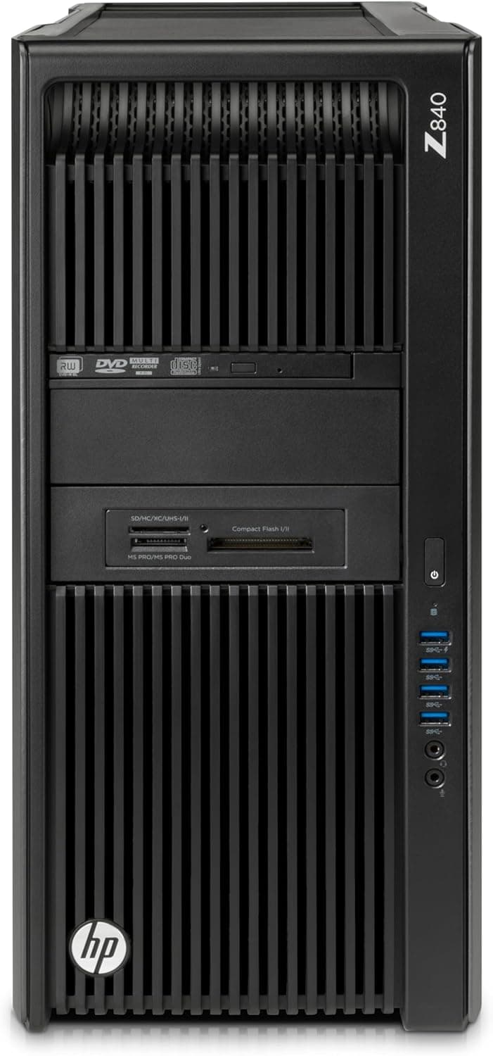 HP Z840 Workstation, 2X Intel Xeon E5-2678 v3 up to 3.1GHz (24 Cores Total), 128GB DDR4, 4X 1TB SSD, Quadro M2000 4GB (4X Display Ports), USB 3.0, Windows 10 Professional 64-bit (Renewed)