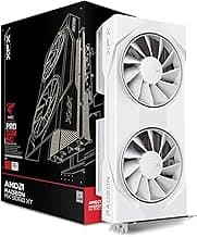 XFX Swift AMD Radeon RX 9060 XT OC White Gaming Edition with 8GB GDDR6 HDMI 2xDP, AMD RDNA 4 RX 9060XT RX-96TSW8GWQ