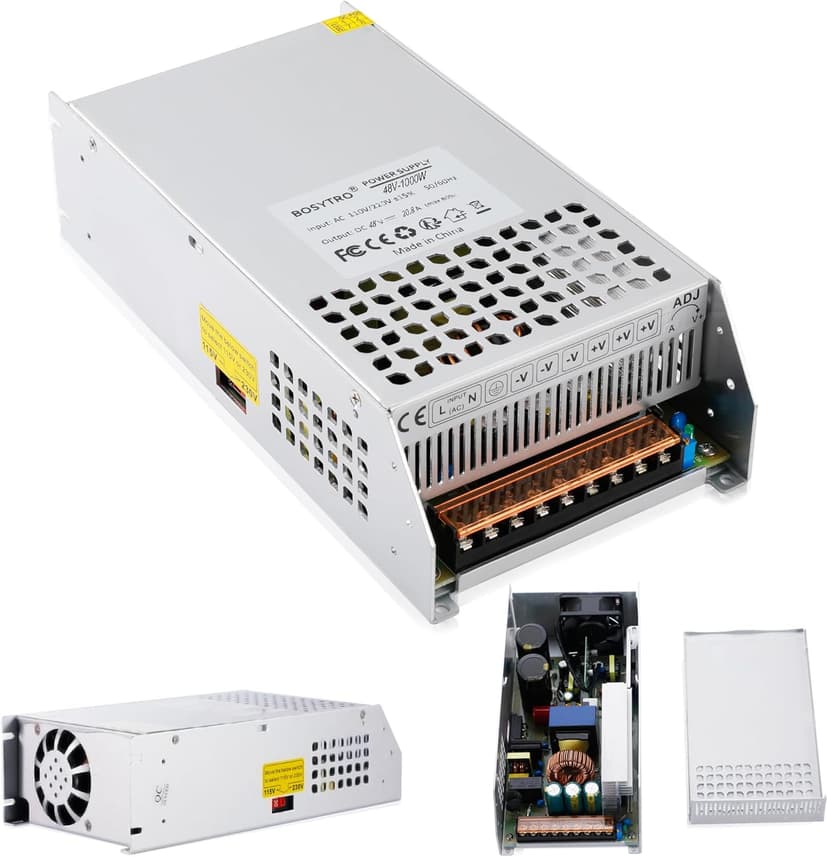 DC 48V 20.8A 1000W Switching Power Supply SMPS AC 110V / 220V-DC 48V Transformer Adapter, for LED Strip Light, CCTV Camera Security System,Computer Project of Industrial Power Supplies