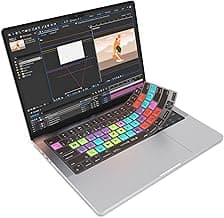 JCPal Adobe After Effects Shortcut Guide Keyboard Cover for Apple MacBook Pro 14 inch and MacBook Pro 16 inch (M1-M4 Models) and MacBook Air 13 inch and MacBook Air 15 inch (M2-M4 Models) (US-Layout)