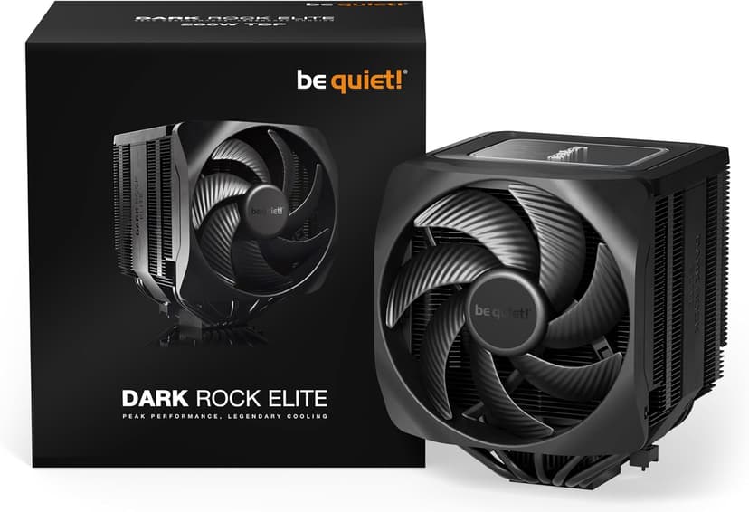 be quiet! Dark Rock Elite Air CPU Cooler | 2X Silent Wings 135mm PWM Fans | Speed Switch with 2 Modes | High-Performance Heat Pipes | Front Fan Rail System | Enhanced RAM Compatibility | BK037