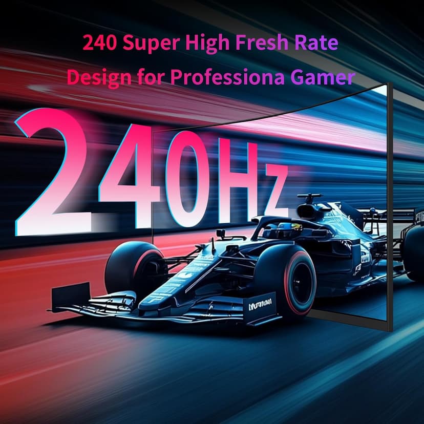 32Inch 240Hz Curved Gaming Monitor, 1000R VA, QHD(2560x1440p), 4000:1 Contrast, Support FreeSync GSync, HDMI2.0(144hz)/DP1.4(240hz)/Earphone, Tilt, Xbox PS5 Switch, 2K Computer Monitor for Gamer