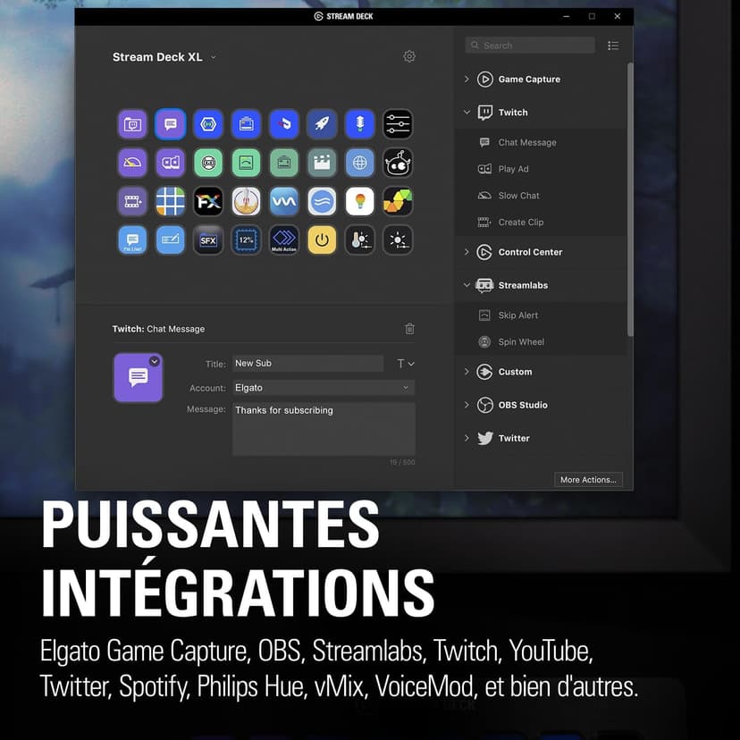 Elgato Stream Deck XL – Advanced Studio Controller, 32 macro keys, trigger actions in apps and software like OBS, Twitch, ​YouTube and more, works with Mac and PC