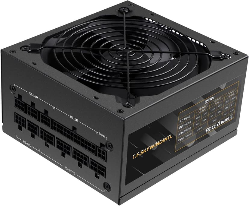 850W Power Supply Fully Modular 80 Plus Gold PSU 100-240V Active PFC Gaming PSU Computer Power Supplies for Desktop PC Server