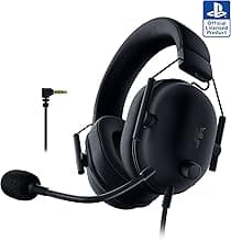 Razer BlackShark V2 X PlayStation Gaming Headset: 50mm Drivers - Cardioid Mic - Lightweight - Comfortable, Noise Isolating Earcups - for PS5, Xbox Series X, PC, Switch via 3.5 mm Audio Jack - Black