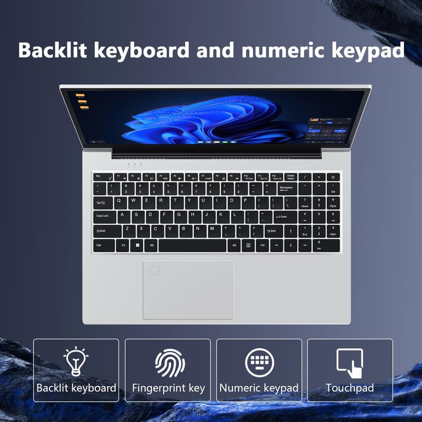 Laptop Gaming,with Backlit Keyboard-Core Laptop i3 (2C/4T, Up to 3.2GHz), 12GB DDR4 RAM+512GB NVMe SSD, 15.6" FHD IPS 180° Viewing Angle, WiFi 6 & Bluetooth - Aluminum Portable Laptop Computer