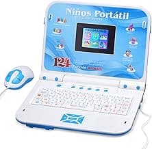 Educational and Bilingual Laptop Spanish/English, Color Screen Learning Laptop with 124 Learning Modes, Computer for Kids Ages 5+