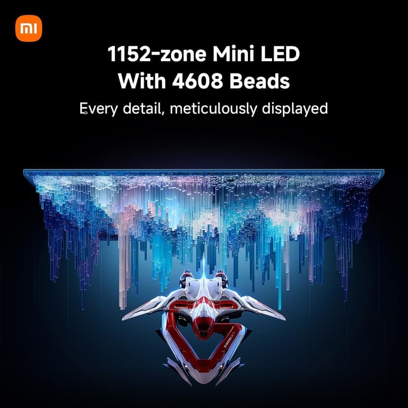 Xiaomi Mini-LED Gaming Monitor G Pro 27 inch HDR 1000 2K QHD 2560x1440, Fast IPS, 180Hz 1ms, 99% DCI-P3, AMD Freesync, Adjustable Angle, 2× HDMI 2.0, 2× DP 1.4, White