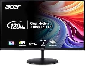 Acer SH272 G0bih 27" IPS Full HD (1920 x 1080) Ultra-Thin Gaming Office Monitor | Adaptive-Sync Support (FreeSync Compatible) | Up to 120Hz Refresh | 1ms (VRB) | Adjustable Stand | HDMI & VGA Ports