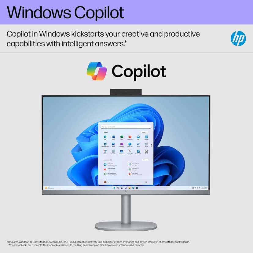 HP OmniStudio X 27" FHD Touch Screen All-in-One Desktop Intel Core U7-155H 16GB RAM 1TB SSD Meteor Silver