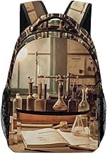 Vintage Chemistry Lab Backpack for Men Women Daypack Carry On Backpack for Travel Business Work Laptop Bag