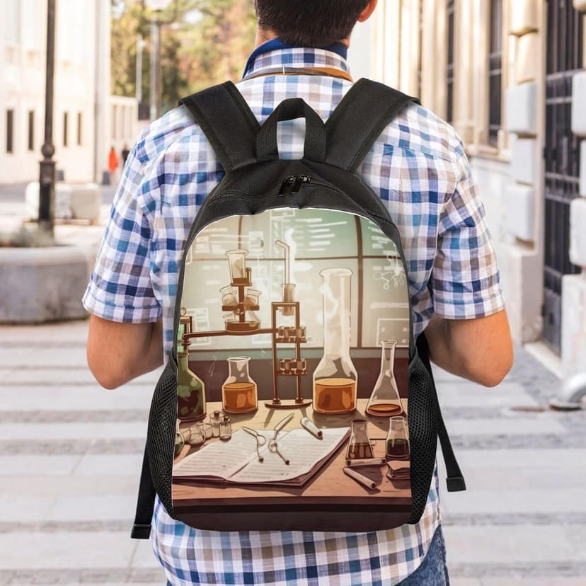Chemistry Lab Laptop Backpack for Travel Waterproof College Backpack Men Women Laptop Bag Casual Daypack