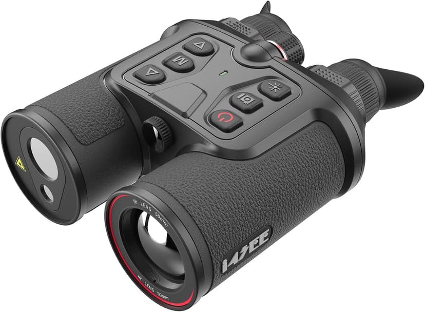 B50-640 LRF Thermal Binoculars for Hunting， Infrared Heat Night Vision with 50mm Focal Length, 640×480 pix @ < 30 mK NETD Sensor, LRF with 600m Accuracy, OLED High-Definition Display