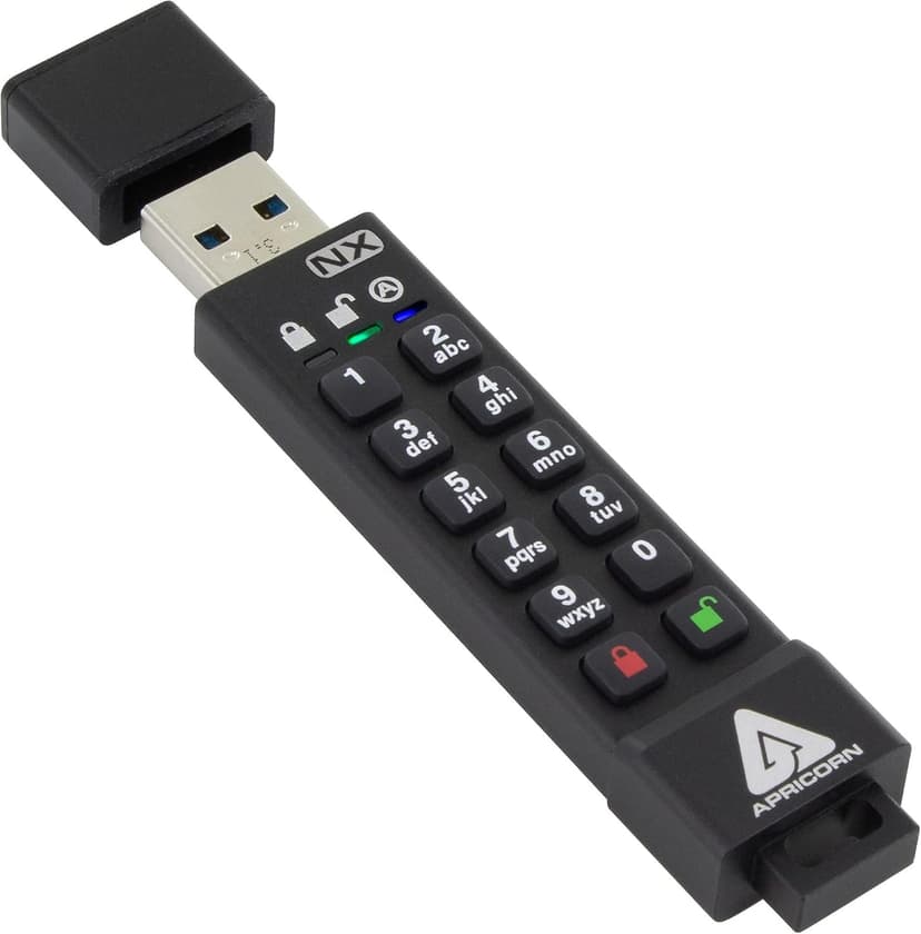 Apricorn ASK3-NX 64GB USB 3.1 Encrypted Secure Drive (ASK3-NX-64GB)
