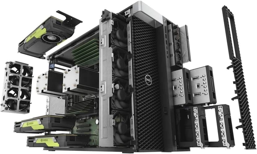 PCSP Precision 7920 Tower Workstation, VR CG AI 4K Editing Rendering, 2X Intel Xeon Gold 6148 up to 3.7GHz (40-Cores), 192GB DDR4, 1TB SSD + 4TB HDD, Quadro P4000 8GB, Windows 11 Pro (Renewed)