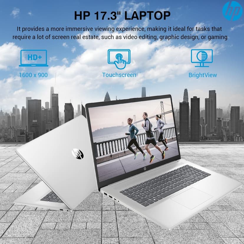 HP 17 Touchscreen Laptop Computer, 17.3" HD+ Touch Screen Business Laptop, Intel Core i7, 32GB RAM, 1TB SSD+512GB Docking Set, Windows 11 Pro Lifetime Office, 10-Key Backlit Keyboard