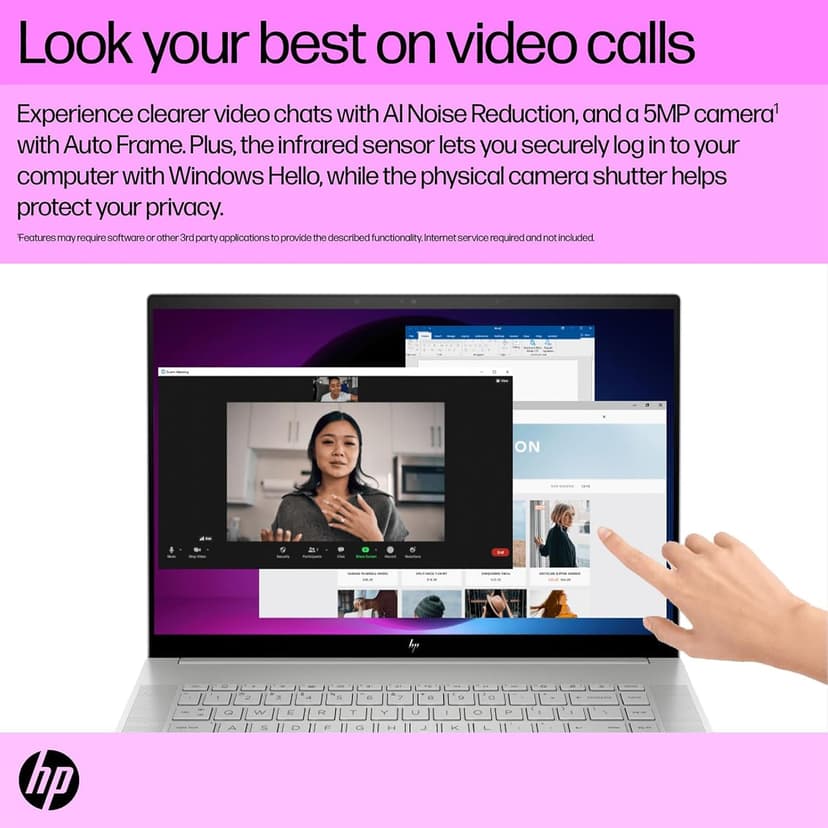 HP Envy Business Gaming Laptop - 16" 2.5K WQXGA Touchscreen, 400 nits, CPU Intel i7-13700H, RTX 4060 (8GB GDDR6), 64GB DDR5, 1TB SSD, Backlit KB, Win 11 Pro, Bundle with Office Lifetime & Accessory
