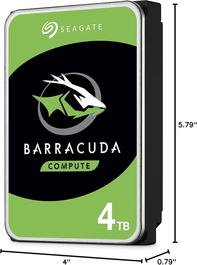 Seagate BarraCuda 4TB Internal Hard Drive HDD – 3.5 Inch Sata 6 Gb/s 5400 RPM 256MB Cache For Computer Desktop PC – Frustration Free Packaging ST4000DMZ04/DM004