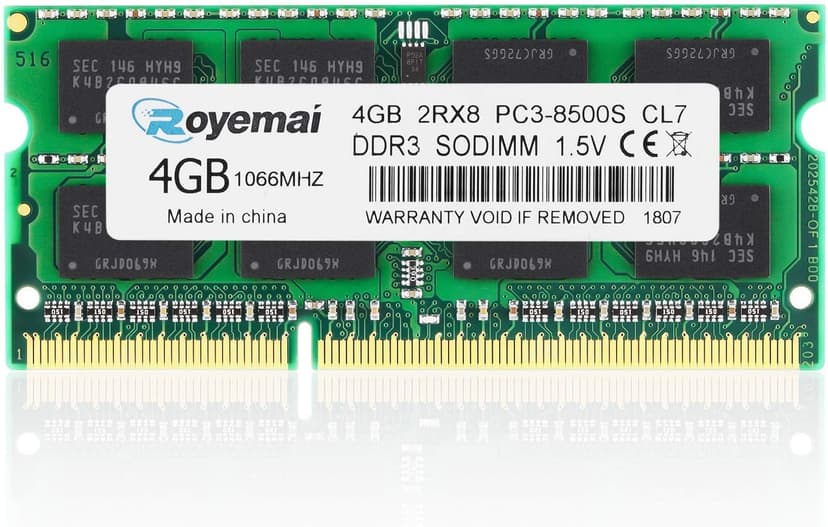 PC3-8500S DDR3 1066 8GB Kit (2x4GB) 1067MHz 1066MHz Sodimm RAM Compatible with Late 2008, Early/Mid/Late 2009, Mid 2010 MacBook, MacBook Pro, iMac, Mac Mini