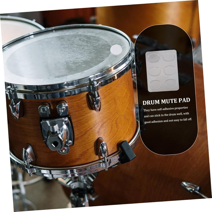 12 Pcs Drum Silence Pads Durable Drum Dampeners Cymbals Transparent Color Easy Stick Washable Accessories