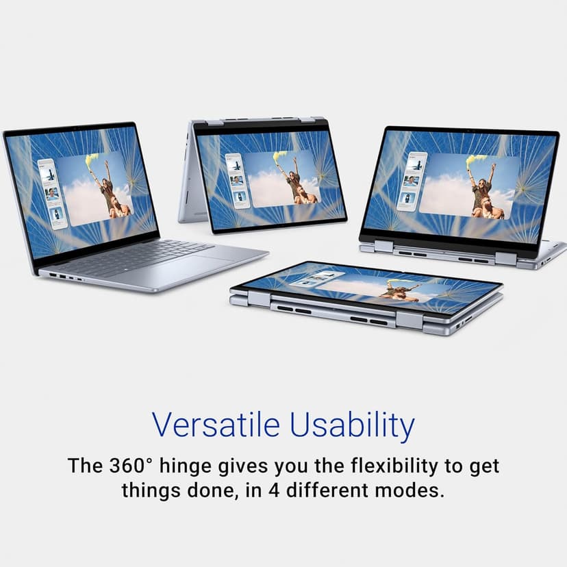Dell Inspiron 14 7440 2-in-1 Laptop (14" FHD+ Touchscreen, Intel Core 5 120U (> i7-1355U), 16GB DDR5, 512GB SSD) for Creator, Designer, IST Hub & Pen, 10-Hr Long Battery Life, Win 11 Pro w/AI Copilot