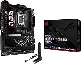 ASUS ROG Maximus Z890 Hero Intel® Z890 LGA 1851 ATX Motherboard, Advanced AI PC-Ready, 22+2+1+2 Stages, DDR5, WiFi 7, 3X PCIe® 5.0 M.2, Thunderbolt™ 4, USB Type-C®, AI Overclocking/Cooling/Networking