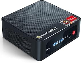 Beelink Mini PC AMD Ryzen 5 5500U (up to 4.0GHz, 6C/12T), Mini Computers 16G DDR4 RAM 500GB M.2 2280 NVME SSD, 4K Triple Display/WiFi6/BT5.2/2.5G LAN