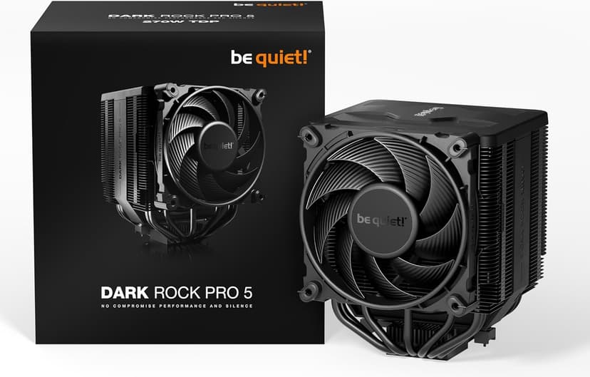 be quiet! Dark Rock Pro 5 Quiet Cooling CPU Cooler | Immensely High Airflow | 7 high-Performance Copper Heat Pipes | Speed Switch | Thermal Grease | BK036