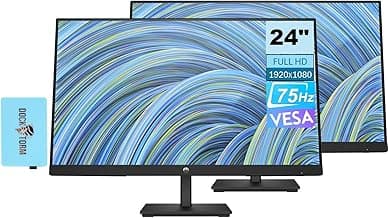 HP V24v G5, 23.8-inch, Full HD (1920 x 1080) FHD Monitor, AMD FreeSync (V24v G5, Black)