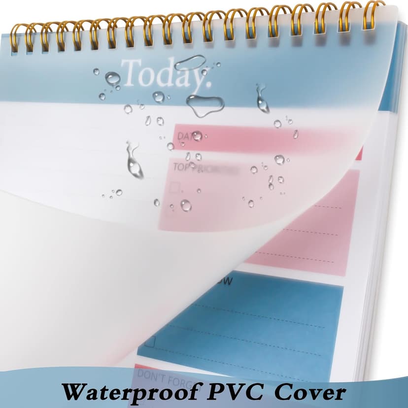 To Do List Notepad - Daily Planner Notepad Undated 52 Sheets Tear Off, 6.5" x 9.8" Checklist Productivity Organizer with Hourly Schedule for Tasks