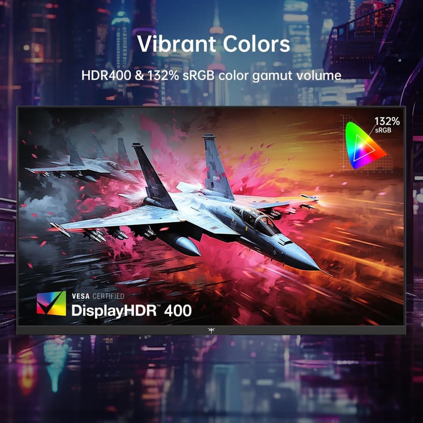 27 Inch 4K Gaming Monitor, UHD 160Hz/144Hz 1ms Fast IPS Monitor, Freesync/G-Sync, HDR400, 132% sRGB, HDMI DisplayPort, VESA, Tilt/Height/Pivot Adjustable, H27P22S