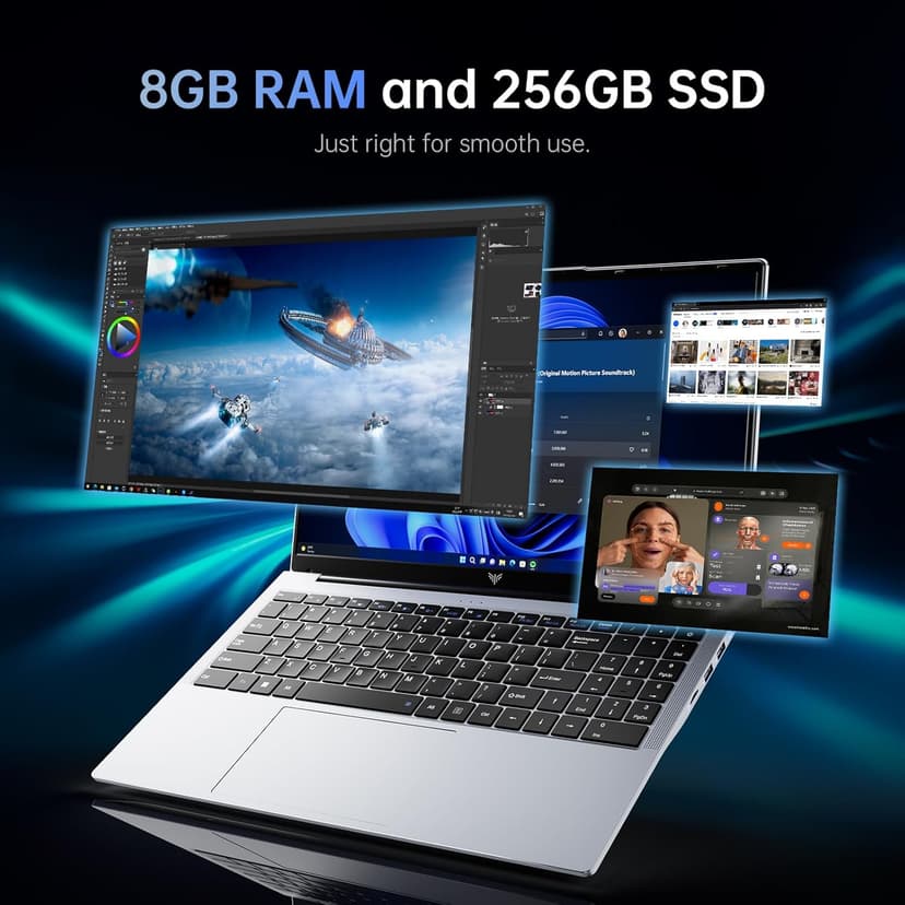 ACEMAGIC Laptop, LX15 15.6" FHD - Intel N97 Processor, 256GB SSD, 8GB RAM, USB-C, WiFi5, BT5.0, Laptop Computer, Windows 11 Pro, Lightweight Everyday Performance