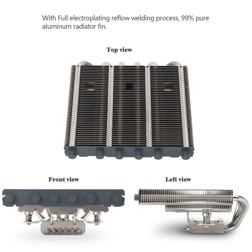 Thermalright AXP120-X67 Black ARGB Low Profile CPU Air Cooler with Quite 120mm TL-C12015B-S PWM Fan, 6 Heat Pipes, 67mm Height, for AM4/ AM5,Intel LGA 1700/1851/1150/1151/1155/1156/1200/2011