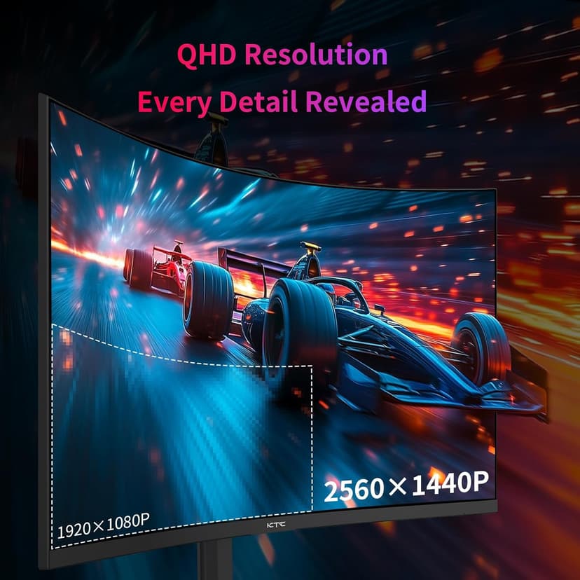 32Inch 240Hz Curved Gaming Monitor, 1000R VA, QHD(2560x1440p), 4000:1 Contrast, Support FreeSync GSync, HDMI2.0(144hz)/DP1.4(240hz)/Earphone, Tilt, Xbox PS5 Switch, 2K Computer Monitor for Gamer