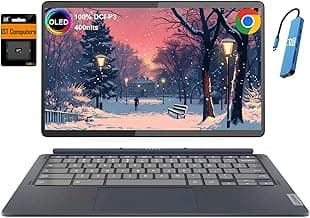 Lenovo Chromebook Duet 5 2-in-1 Tablet Laptop w/Detachable Keyboard (13.3" FHD OLED Touchscreen, 8-Core Qualcomm CPU, 8GB RAM, 256GB Storage), IST HUB, Wi-Fi, 8MP Webcam, Chrome OS, Abyss Blue