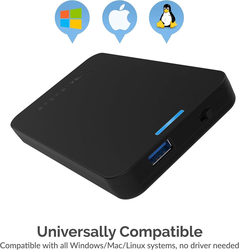 SABRENT 2.5 Inch SATA to USB 3.0 Tool Free External Hard Drive Enclosure [Optimized for SSD, Support UASP SATA III] Black (EC-UASP)