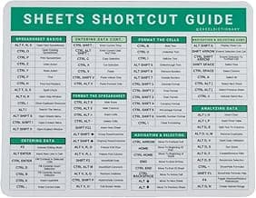 Excel Dictionary GoogleSheets PC 84 Keyboard Shortcut Hotkeys Reference Guide Spreadsheets Mousepad 7" x 9" (PC)