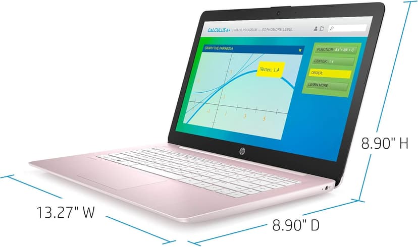 HP Stream 14-Inch Laptop, Intel Celeron N4000, 4 GB RAM, 64 GB eMMC, Windows 10 Home in S Mode With Office 365 Personal For 1 Year (14-cb188nr, Rose Pink)