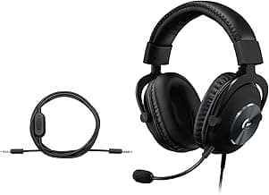 Logitech G Pro X SE Wired Gaming Headset: Blue VO!CE Detachable Boom Mic, DTS 7.1, 50 mm Drivers, USB/3.5mm Aux, USB DAC Included, for PC, Xbox, PS5, PS4 - Black